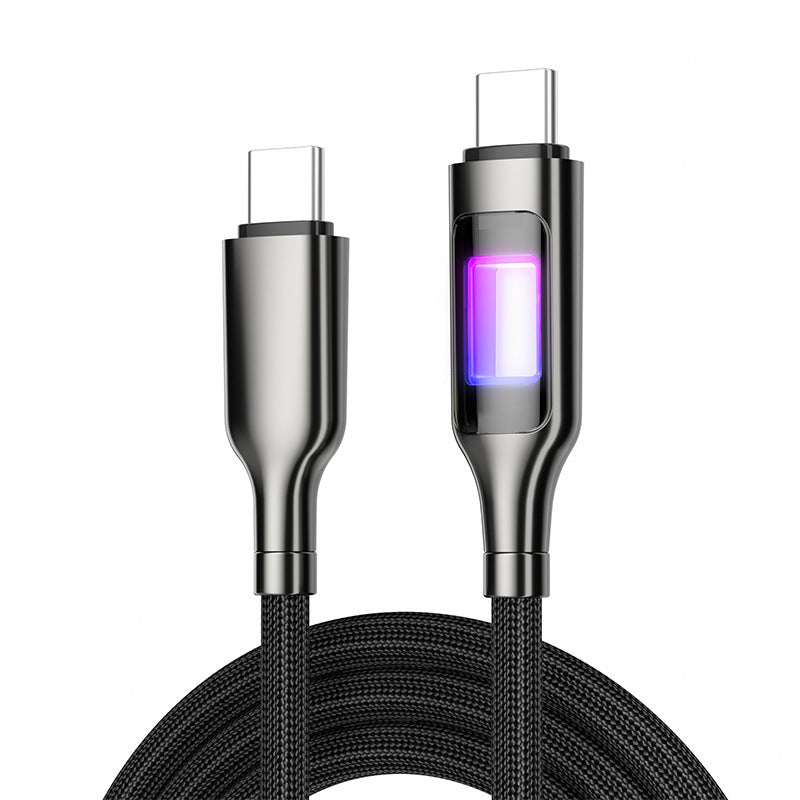 Neon Pulse: 100W Braided USB-C Fast Charging Cable
