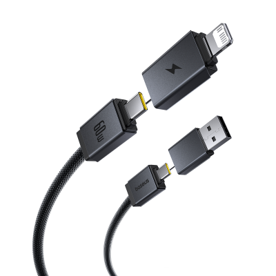 Baseus Versatile Two-for-Two Fast Charging Cable U+C to C+L 60W 2M
