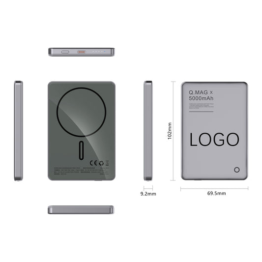 Power Pastel: Ultra-Slim MagSafe Power Bank (5000mAh)