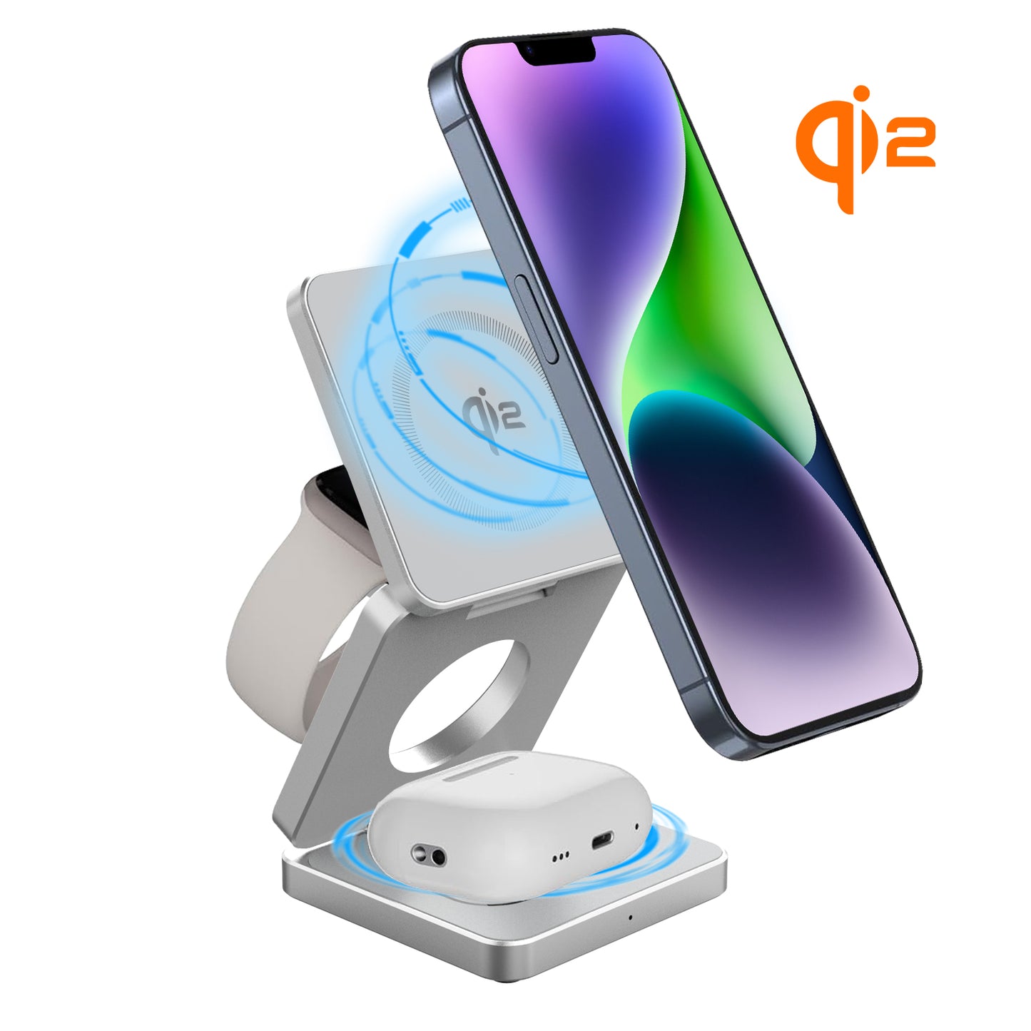 ShiningStation™ Qi2 Elite 15W Wireless Charging Stand