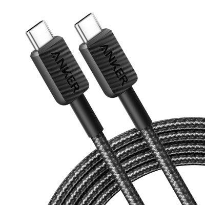 Anker 322 USB-C to USB-C Cable (3ft Braided)-Black