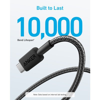 Anker 322 USB-A to USB-C Cable (3ft Braided)-Black