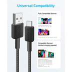 Anker 322 USB-A to USB-C Cable (3ft Braided)-Black