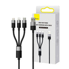 Baseus StarSpeed 1-for-3 Fast Charging Data Cable USB to M+L+C 3.5A 1.2m