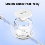iQuick 3 in 1 Retractable Fast Charge & Data Sync Cable IQTC2301 1.2m-White
