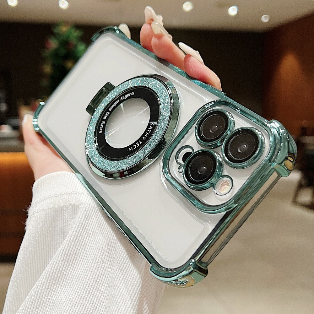 Air Cushion Corners Clear Case Cover MagSafe Stand for iPhone 11 12 13 14 15 16