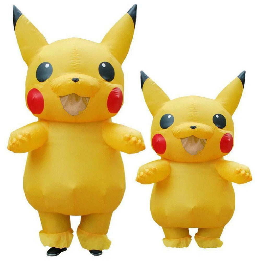 Adults Kids Inflatable Pikachu Costume Pokemon Cosplay Halloween Cosplay Outfit