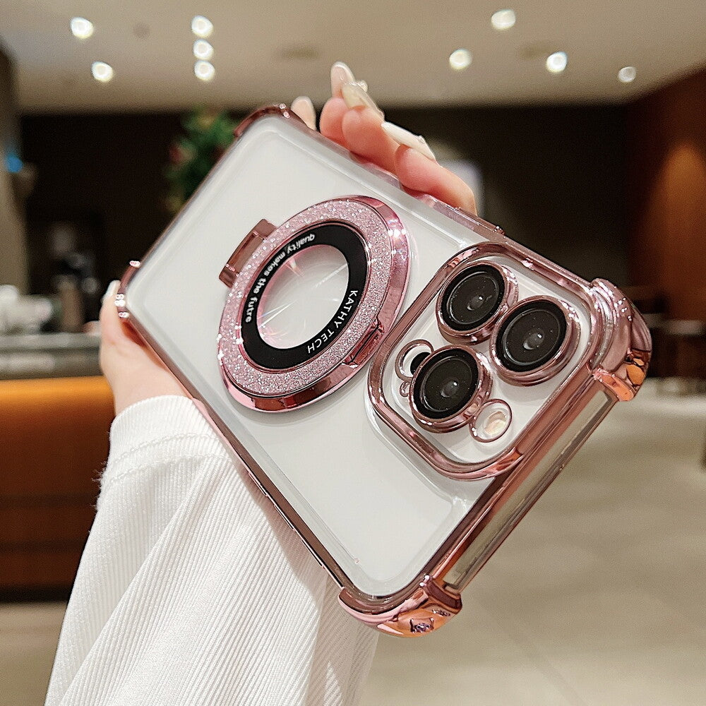Air Cushion Corners Clear Case Cover MagSafe Stand for iPhone 11 12 13 14 15 16