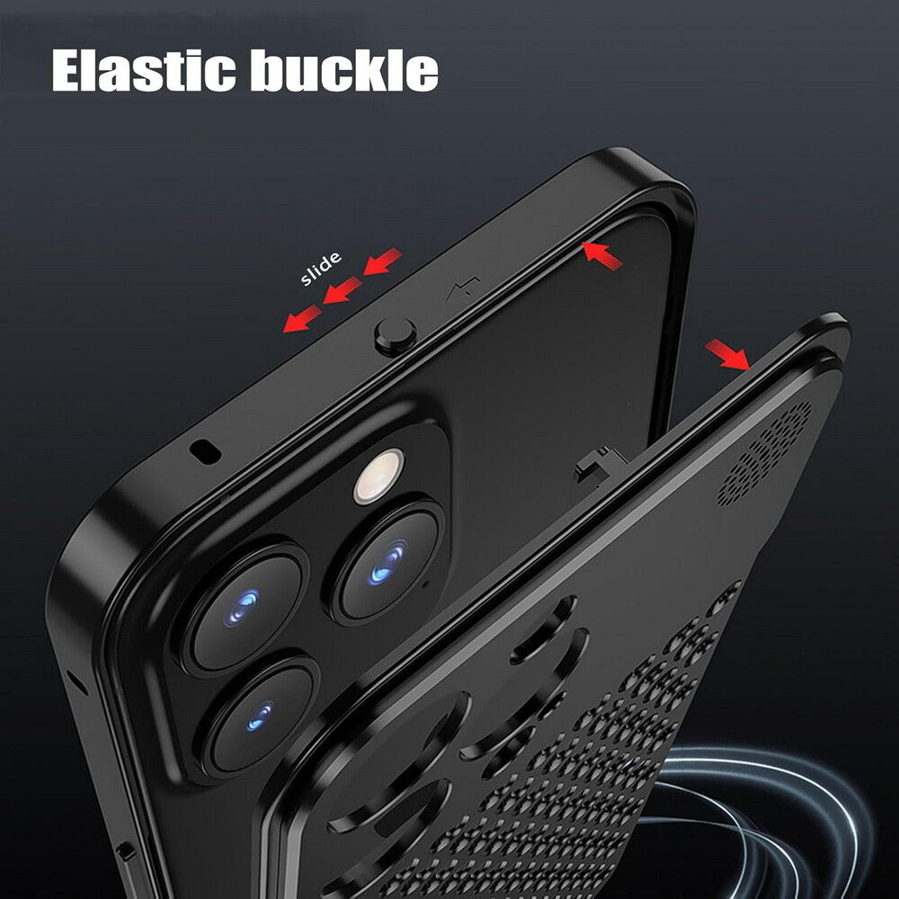 Alloy Metal Case For iPhone 12 13 14 15 16 Heat Dissipation Aromatherapy
