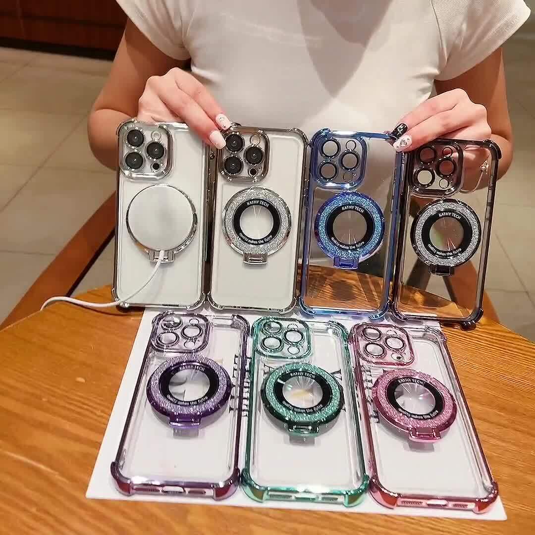 Air Cushion Corners Clear Case Cover MagSafe Stand for iPhone 11 12 13 14 15 16