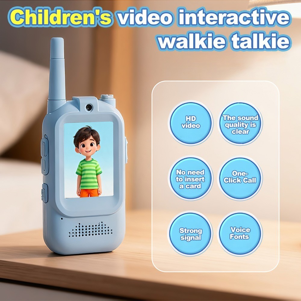 2 Pack Facetime Video Walkie Talkie for Kids Camera Voice Intercom Max 500m