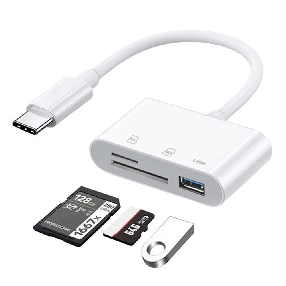 2In1 OTG Card Reader Type C light-ning to SD TF Memory Card Adapter For PC Phone