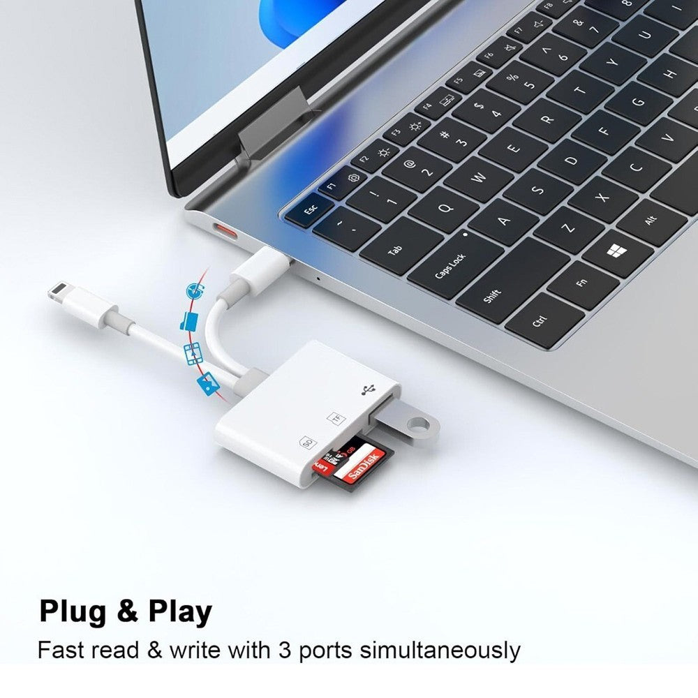 2In1 OTG Card Reader Type C light-ning to SD TF Memory Card Adapter For PC Phone