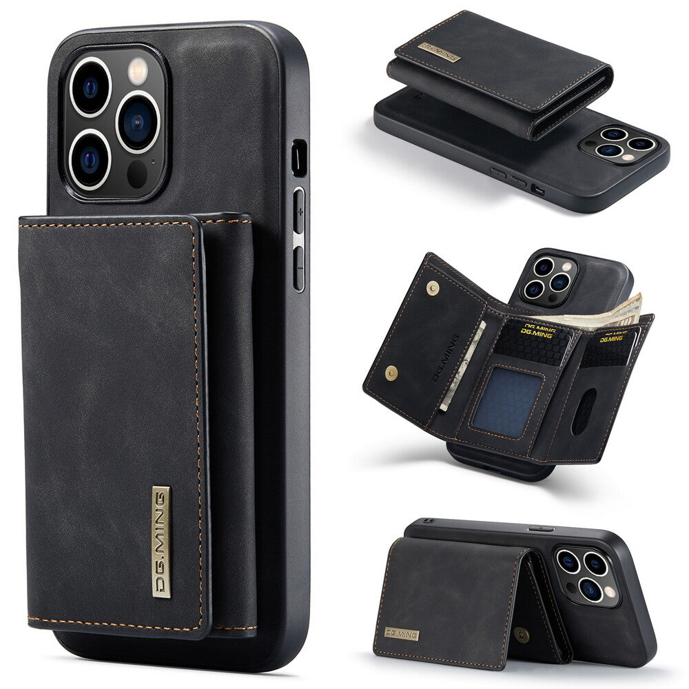 2-in-1 Magnetic PU Leather Wallet Case For iPhone 17 16 15 14 13 12 11 XS XR