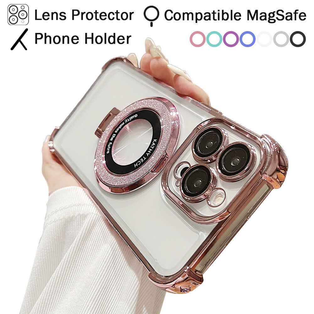 Air Cushion Corners Clear Case Cover MagSafe Stand for iPhone 11 12 13 14 15 16