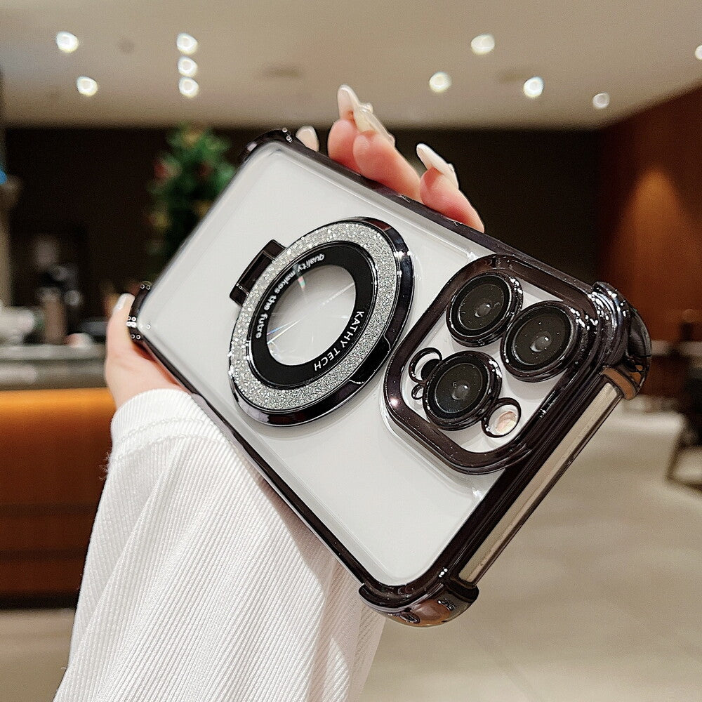 Air Cushion Corners Clear Case Cover MagSafe Stand for iPhone 11 12 13 14 15 16