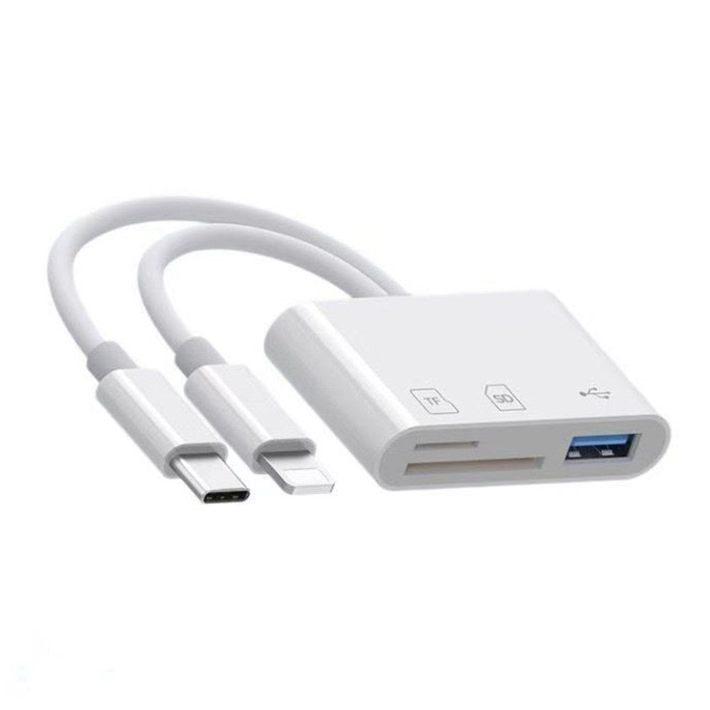 2In1 OTG Card Reader Type C light-ning to SD TF Memory Card Adapter For PC Phone