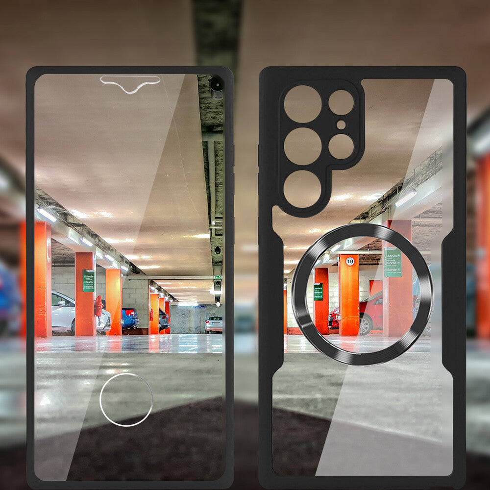 2in1 Full Coverage Clear Case Screen Protector For Samsung S22 S23 S24 MagSafe