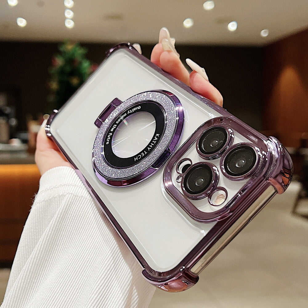 Air Cushion Corners Clear Case Cover MagSafe Stand for iPhone 11 12 13 14 15 16