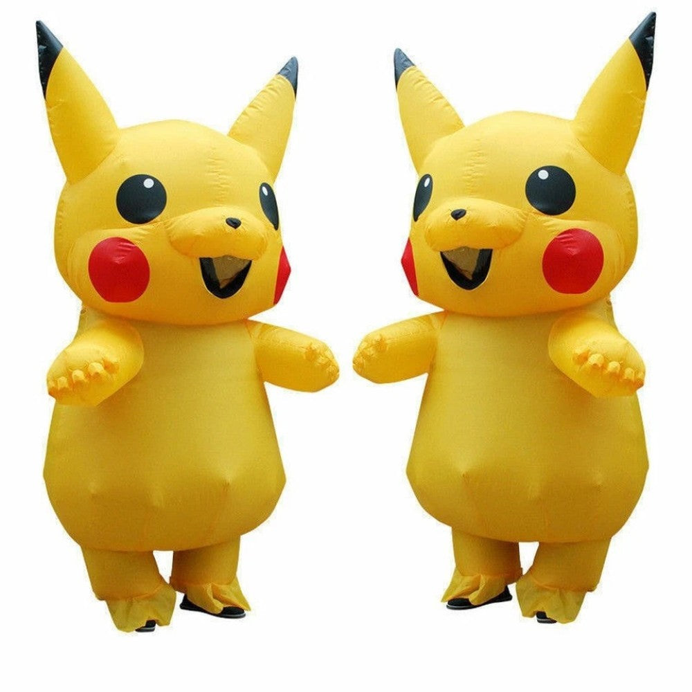 Adults Kids Inflatable Pikachu Costume Pokemon Cosplay Halloween Cosplay Outfit