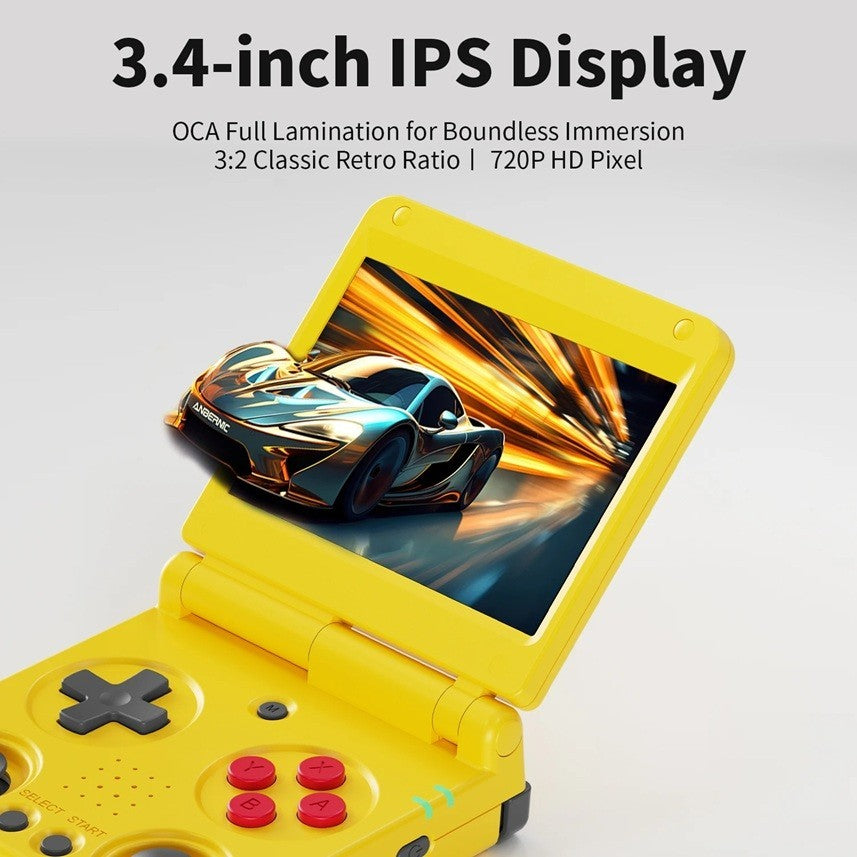 ANBERNIC RG 34XXSP Flip Retro Handheld Game Console Dual joysticks IPS 3.4"LCD