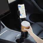 2in1 Universal Car Cup Holder Stand Cradle Adjustable 360° Cell Phone GPS Mount