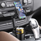 2in1 Universal Car Cup Holder Stand Cradle Adjustable 360° Cell Phone GPS Mount