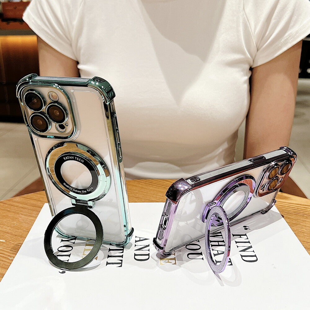 Air Cushion Corners Clear Case Cover MagSafe Stand for iPhone 11 12 13 14 15 16