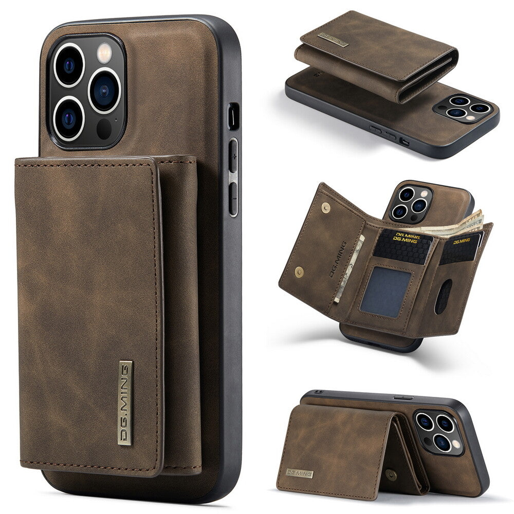 2-in-1 Magnetic PU Leather Wallet Case For iPhone 17 16 15 14 13 12 11 XS XR