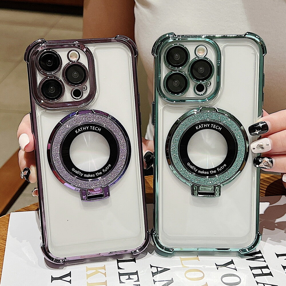 Air Cushion Corners Clear Case Cover MagSafe Stand for iPhone 11 12 13 14 15 16
