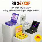 ANBERNIC RG 34XXSP Flip Retro Handheld Game Console Dual joysticks IPS 3.4"LCD