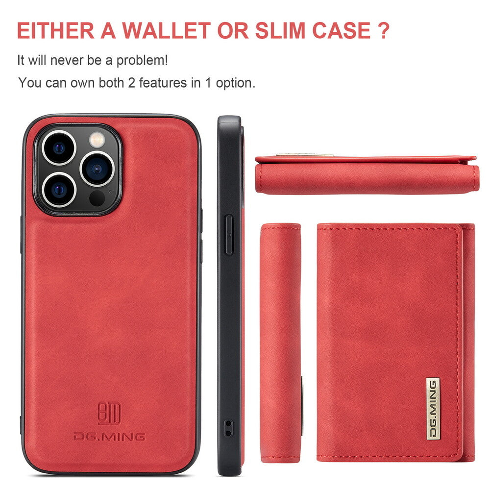 2-in-1 Magnetic PU Leather Wallet Case For iPhone 17 16 15 14 13 12 11 XS XR