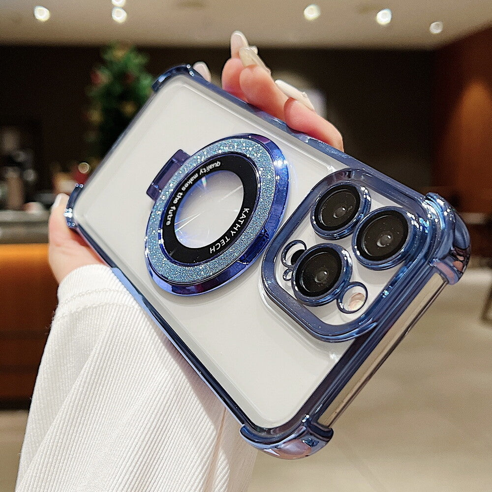 Air Cushion Corners Clear Case Cover MagSafe Stand for iPhone 11 12 13 14 15 16