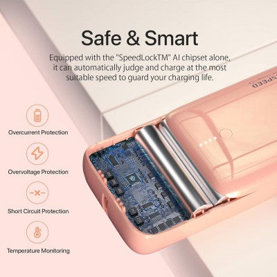 MOVE SPEED Portable Charger Mini Cute Power Bank 10000mAh 22.5W