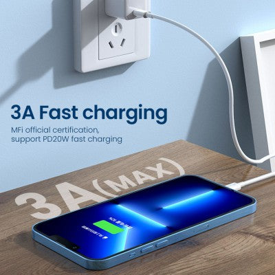 MOVE SPEED 3A USB-A to Lightning Charging Cable 1.2m (YSUCM02-AL12)-White